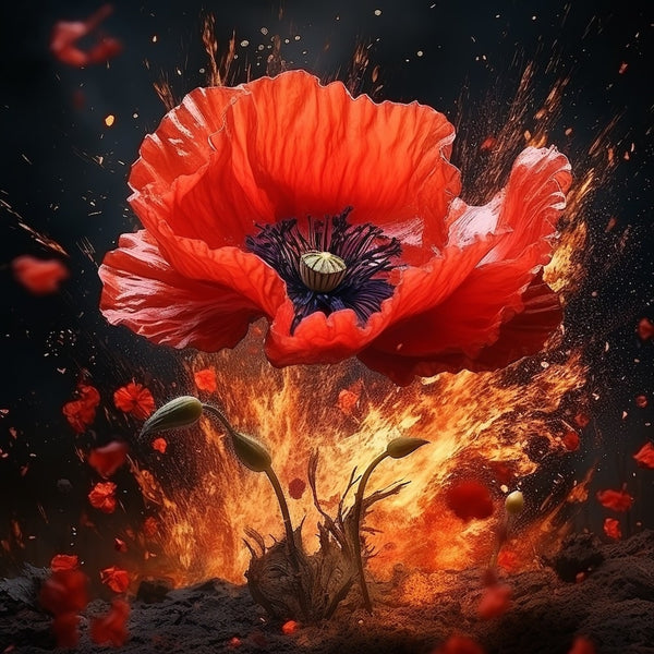 Tableau Avec Coquelicot Moderne