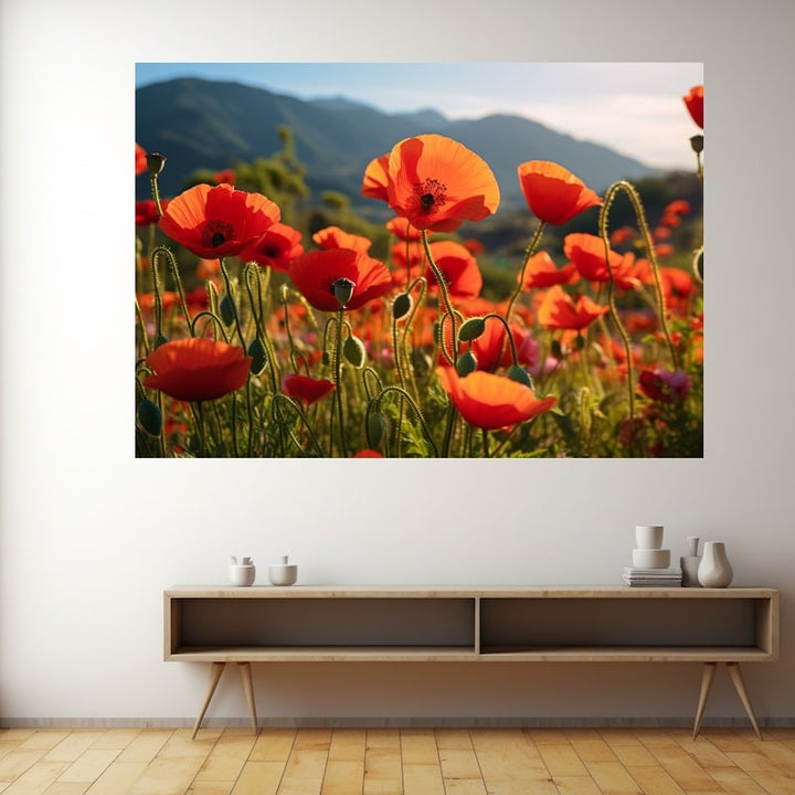 Tableau Avec Coquelicots
