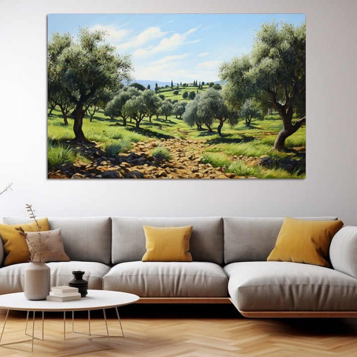 Tableau Avec Des Arbres D'Oliviers