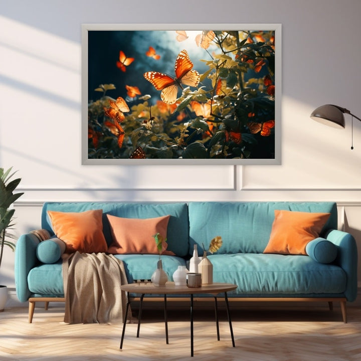 Tableau avec des Papillons, art mural décoration nature