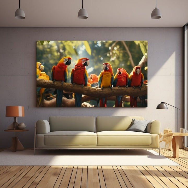 Tableau Avec Des Perroquets