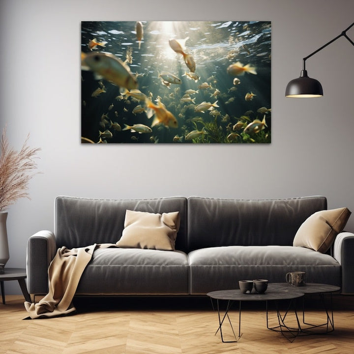 Tableau Banc Argenté au Soleil, art mural décoration nature
