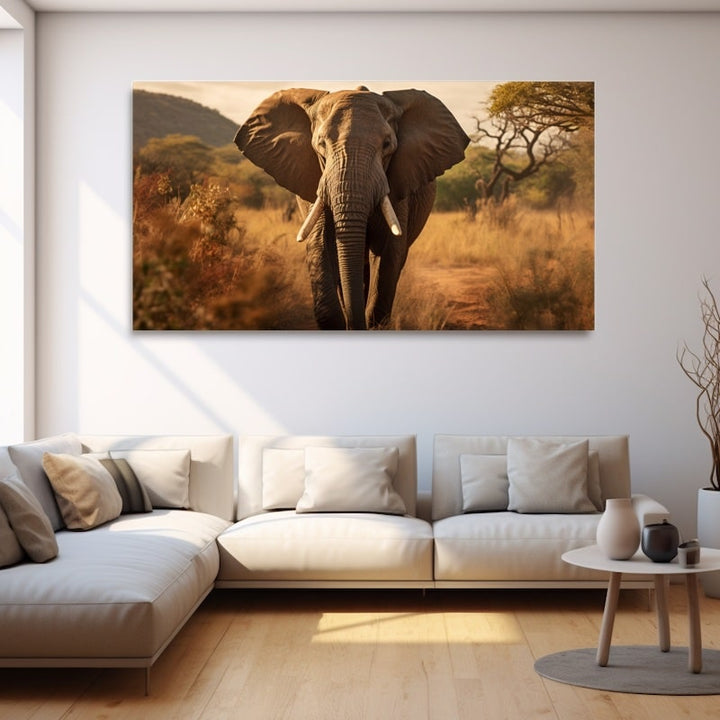 Tableau Éléphant d'Afrique Majestueux, art mural décoration nature