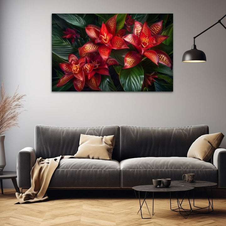 Tableau Avec Fleurs Rouges
