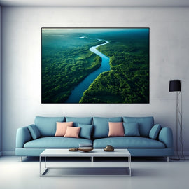 Tableau avec Forêt et Fleuve, art mural décoration nature