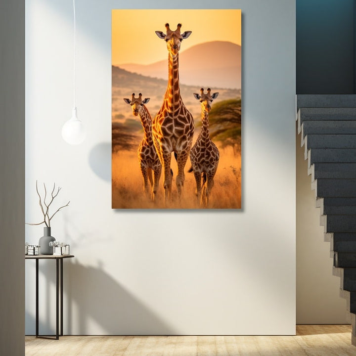 Tableau avec Girafe, art mural décoration nature
