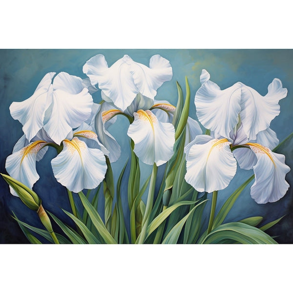 Tableau Avec Iris Blancs