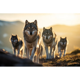 Tableau avec des Loups, art mural décoration nature