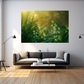 Tableau de Muguet au Soleil du Matin, art mural décoration nature