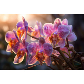 Tableau avec des Orchidées, art mural décoration nature