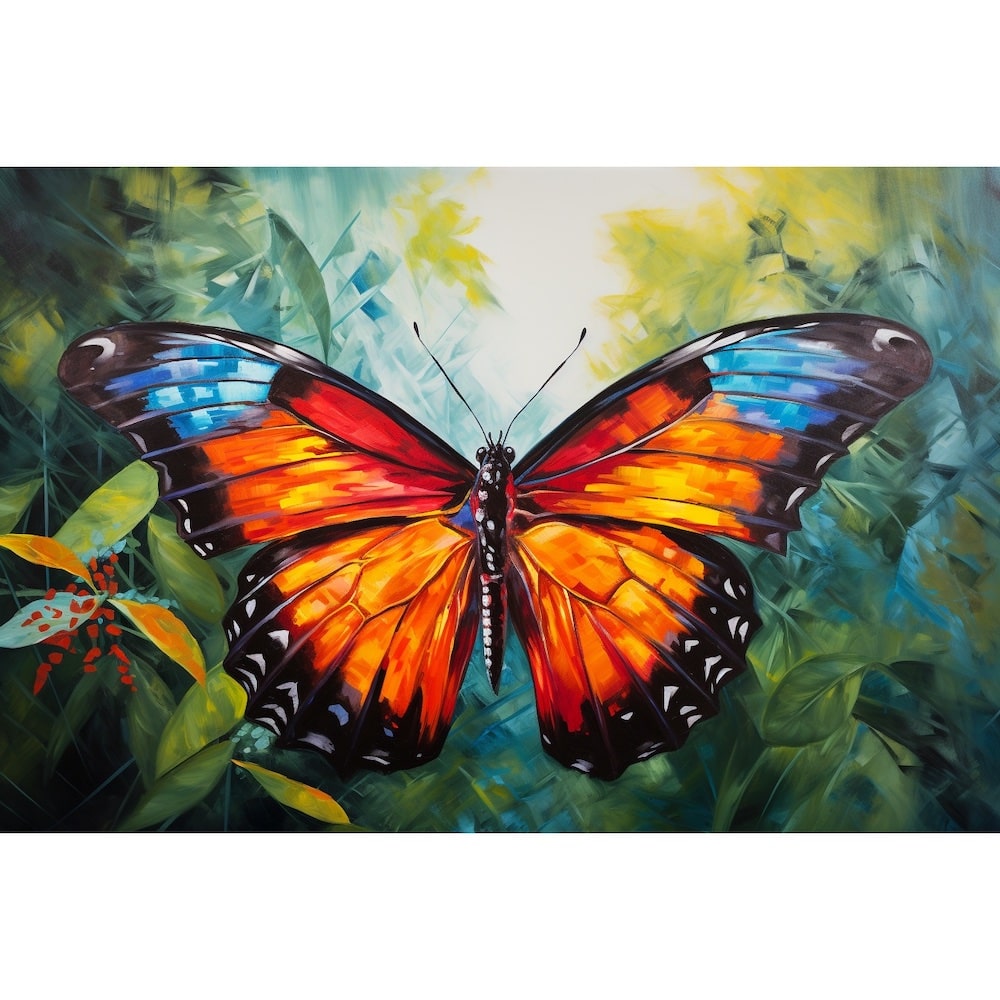 Tableau Avec Papillon Coloré