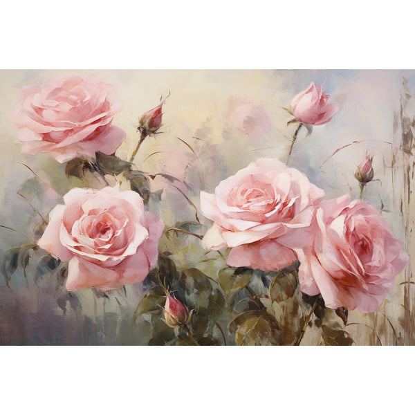 Tableau avec des Roses, art mural décoration nature