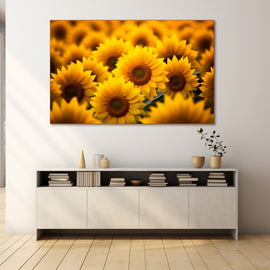 Tableau avec Tournesol, art mural décoration nature