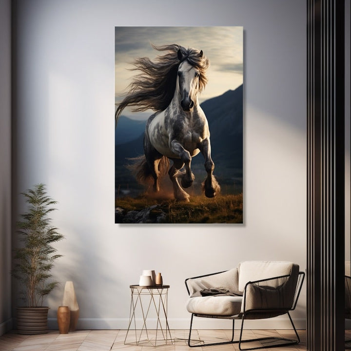 Tableau Cheval Dressé sur la Crête, art mural décoration nature