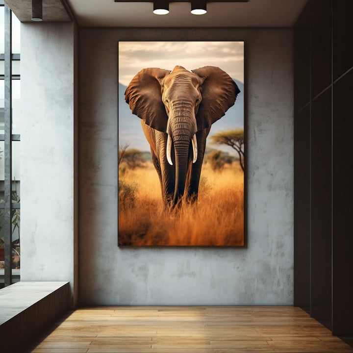 Tableau avec un Éléphant, art mural décoration nature
