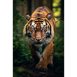 Tableau Tigre en Forêt, art mural décoration nature