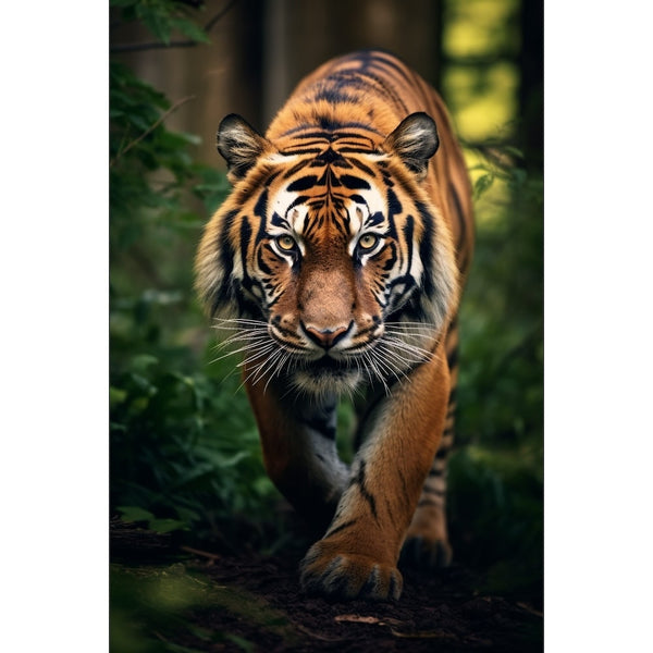 Tableau Tigre en Forêt, art mural décoration nature