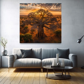 Tableau Baobab, art mural décoration nature