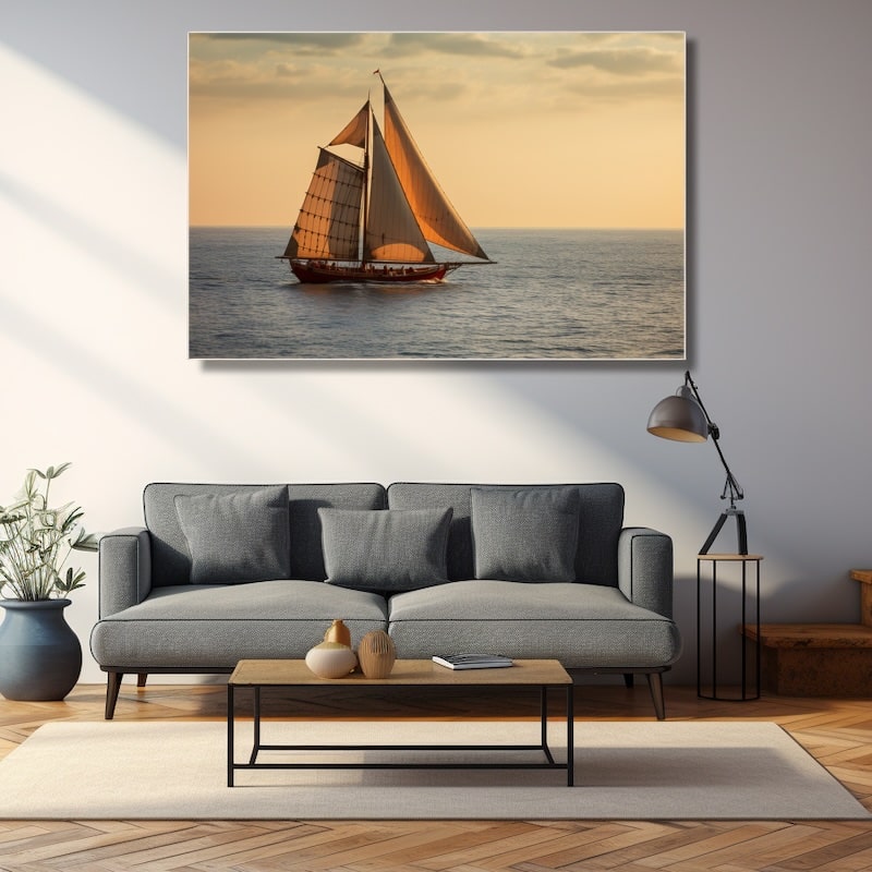 Tableau Bateau En Mer