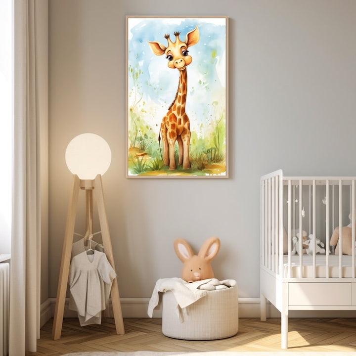Tableau Girafon à l'Aquarelle, art mural décoration nature