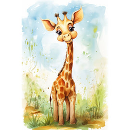 Tableau Girafon à l'Aquarelle, art mural décoration nature