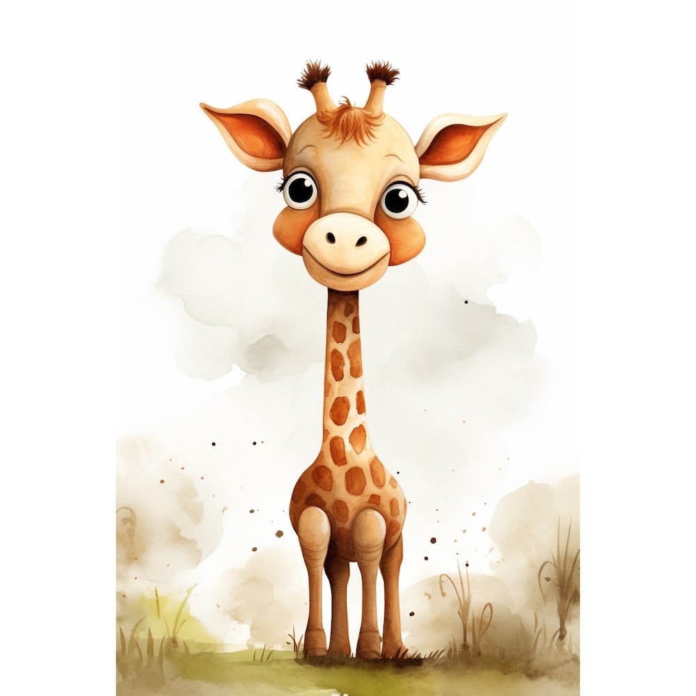 Tableau Bébé Girafe