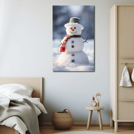 Tableau Bonhomme de Neige, art mural décoration nature