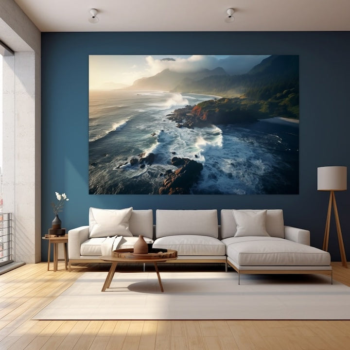 Tableau Côte Sauvage en Hauteur, art mural décoration nature