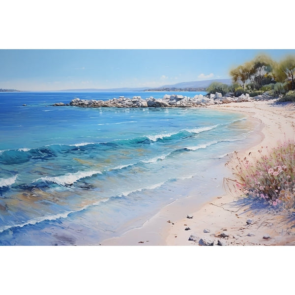 Tableau Acrylique Bord de Mer, art mural décoration nature