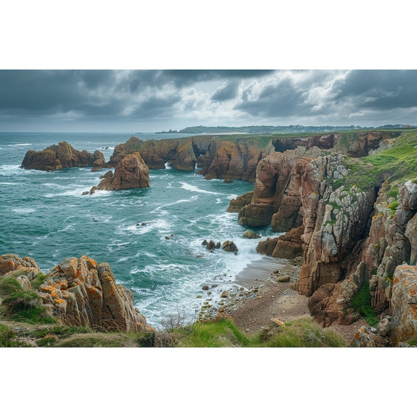 Tableau Bord de Mer Bretagne, art mural décoration nature