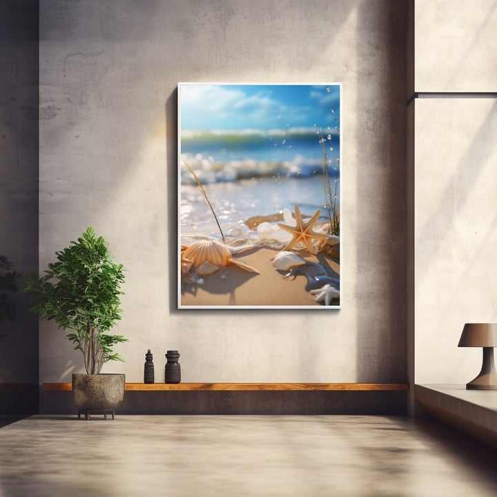 Tableau Bord de Mer Moderne, art mural décoration nature