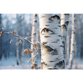 Tableau de Bouleau en Hiver, art mural décoration nature