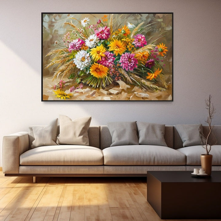 Tableau Bouquet De Fleurs Contemporain