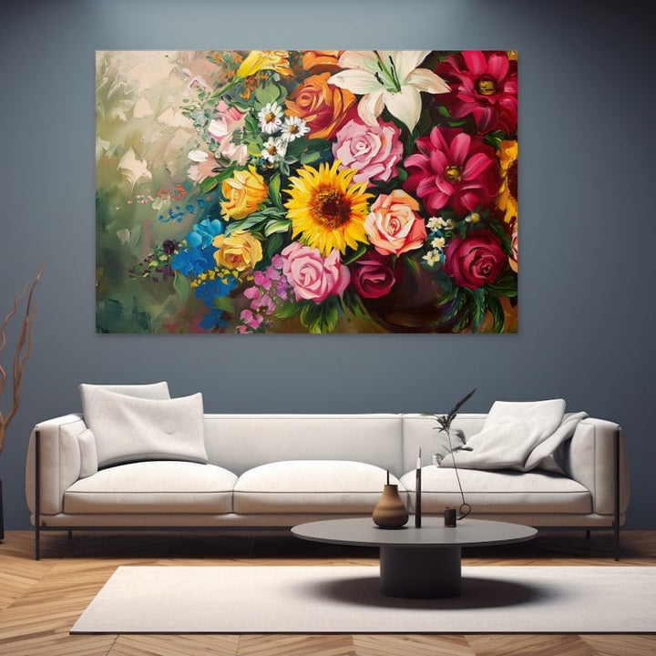 Tableau Bouquet De Fleurs Moderne