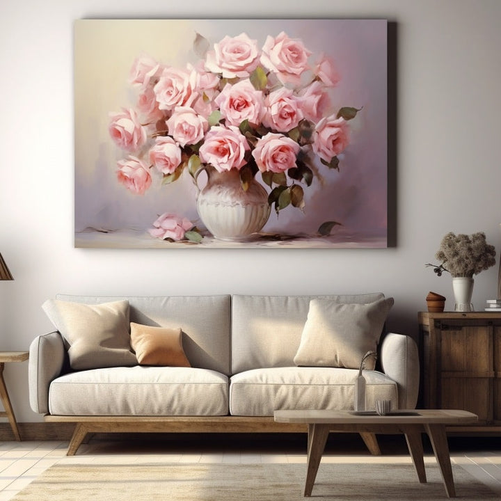 Tableau Bouquet de Roses, art mural décoration nature