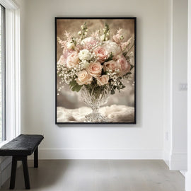Tableau Bouquet Mariage, art mural décoration nature