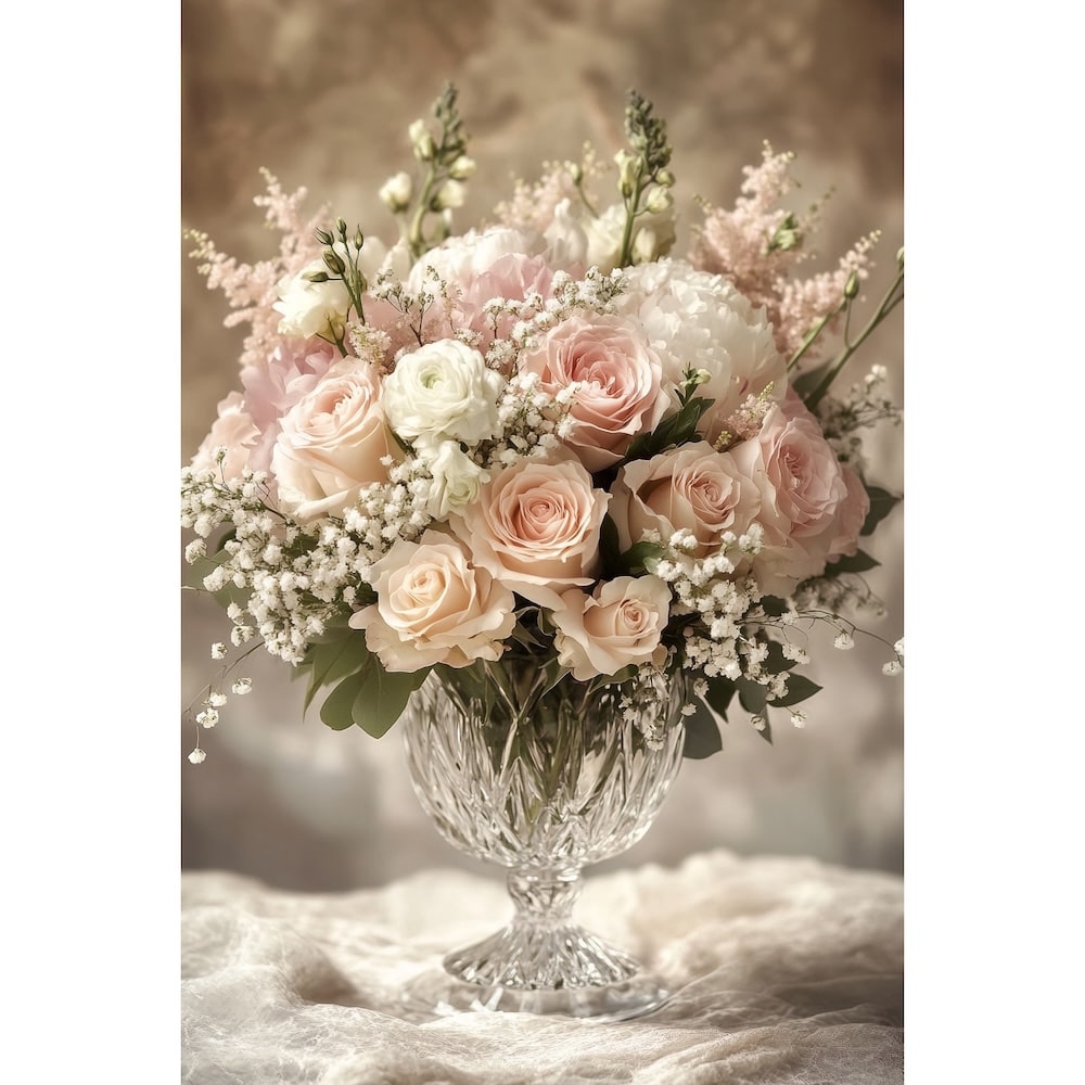 Tableau Bouquet Mariage, art mural décoration nature