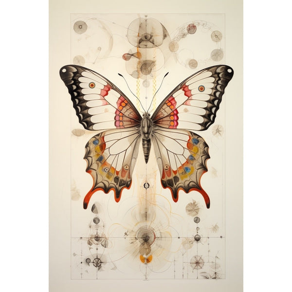 Tableau Papillon Bureau, art mural décoration nature