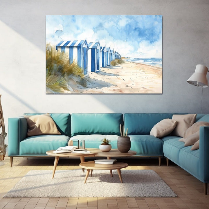 Tableau Cabane de Plage, art mural décoration nature