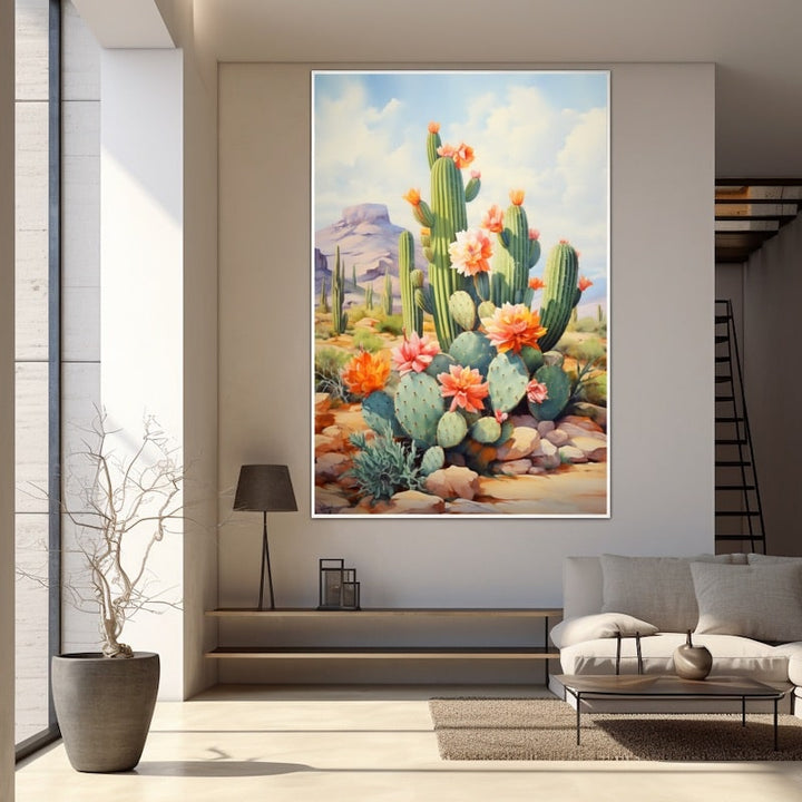 Tableau Cactus Déco Scandinave