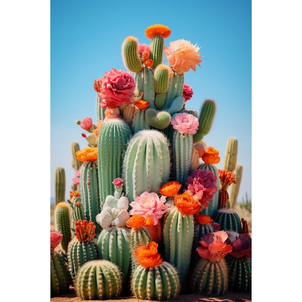 Tableau deco Cactus décoration murale Vintage - Vente de tableau
