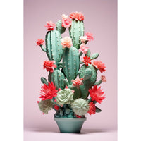 Thumbnail for Tableau Cactus Rose Vert