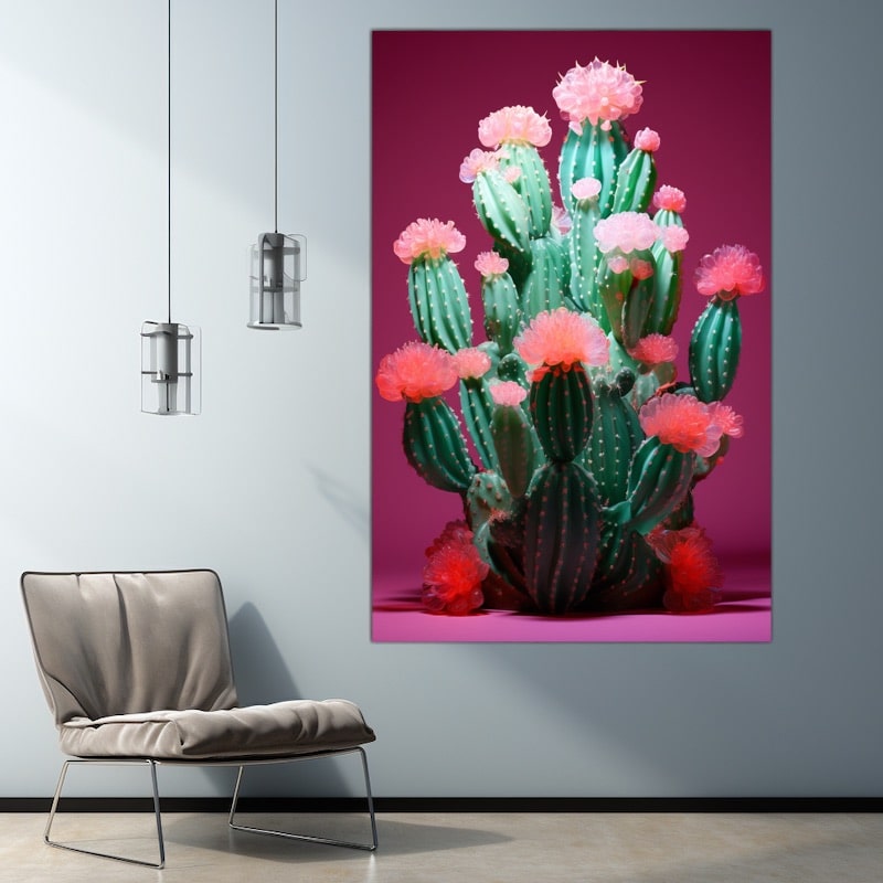 Tableau Cactus Rose