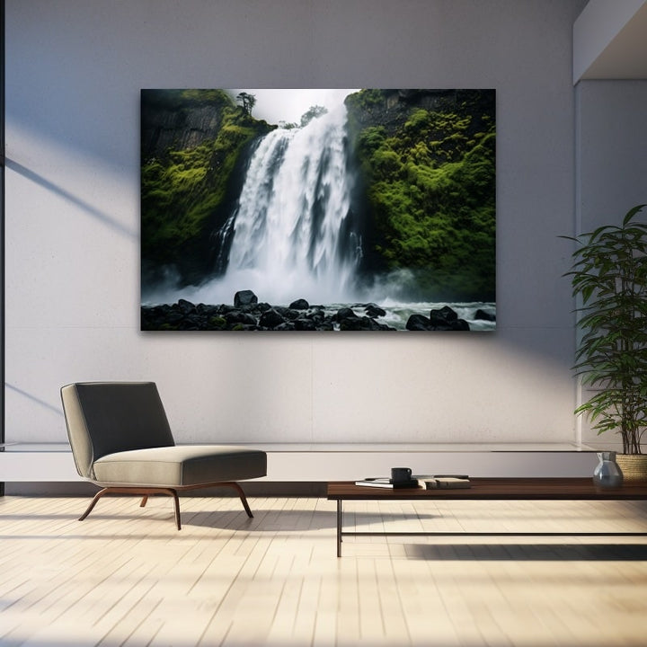 Tableau Cascade D'Eau, art mural décoration nature