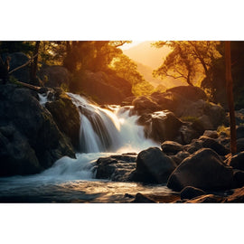 Tableau Cascade D'Eau Nature, art mural décoration nature
