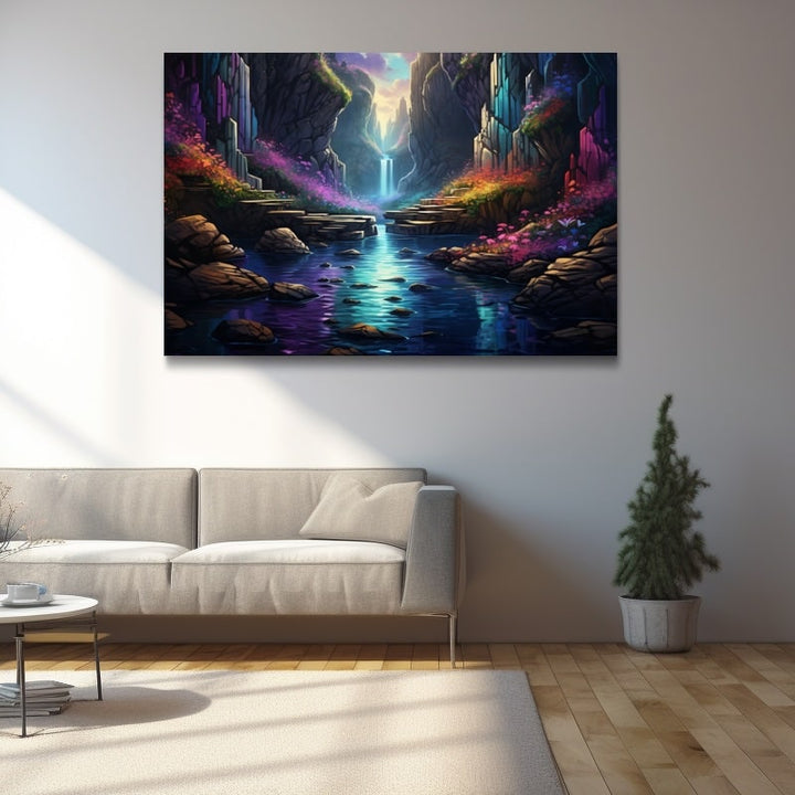 Tableau Cascade Fantastique, art mural décoration nature