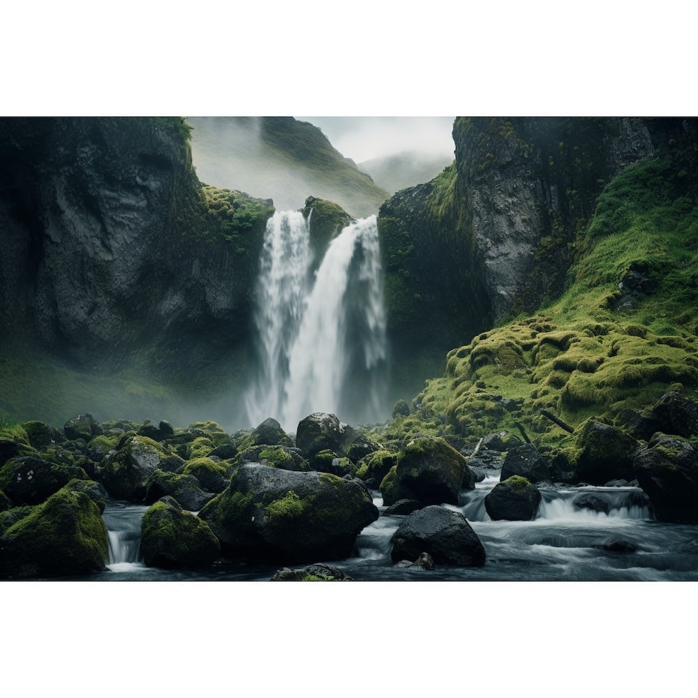 Tableau Géant sur Toile Cascade, art mural décoration nature