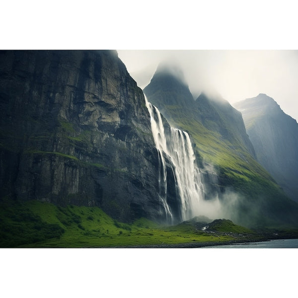 Tableau Cascade Design Photo, art mural décoration nature