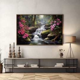 Tableau Cascade Romantique, art mural décoration nature