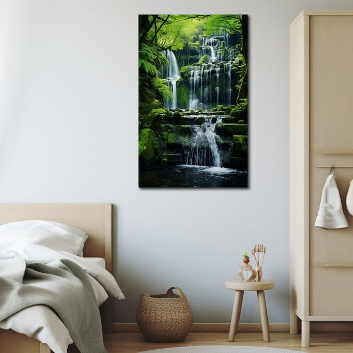 Tableau Cascade Zen, art mural décoration nature